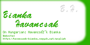 bianka havancsak business card